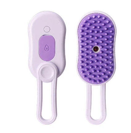 Brosse Vapeur Apaisante 3-en-1 pour Chats et Chiens.